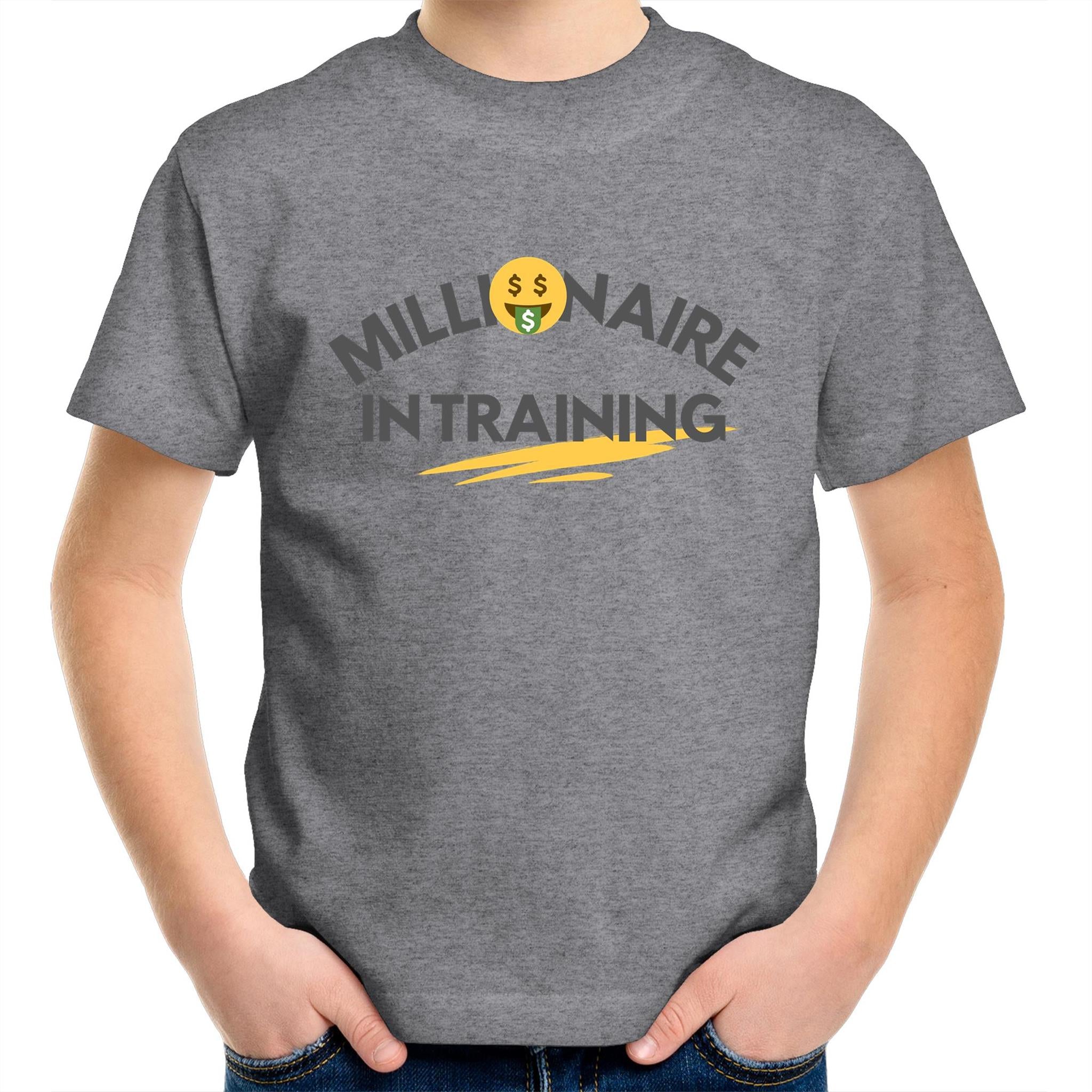 Funny Kids T-shirt "Millionaire In Training" Inspirational Tee