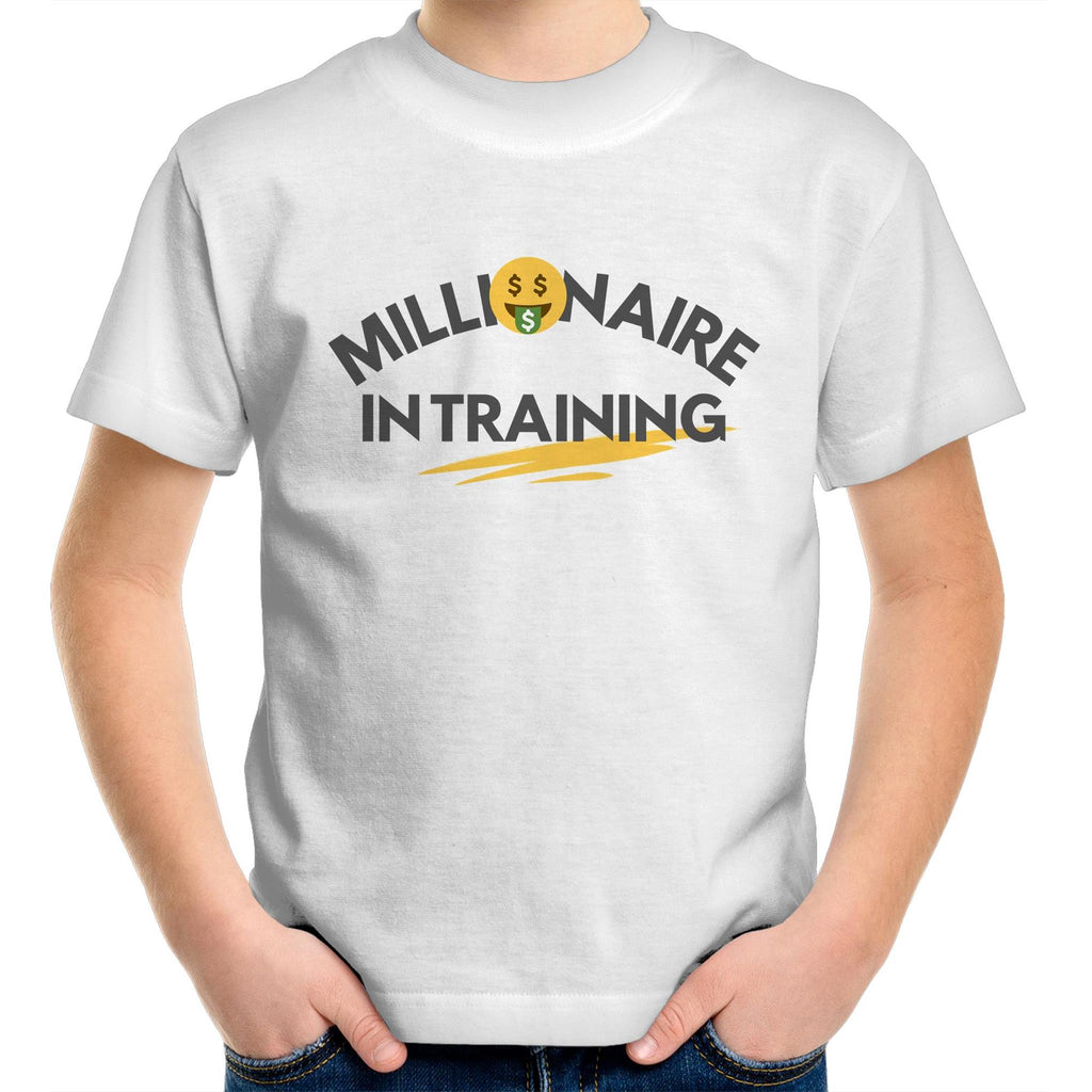 Funny Kids T-shirt "Millionaire In Training" Inspirational Tee