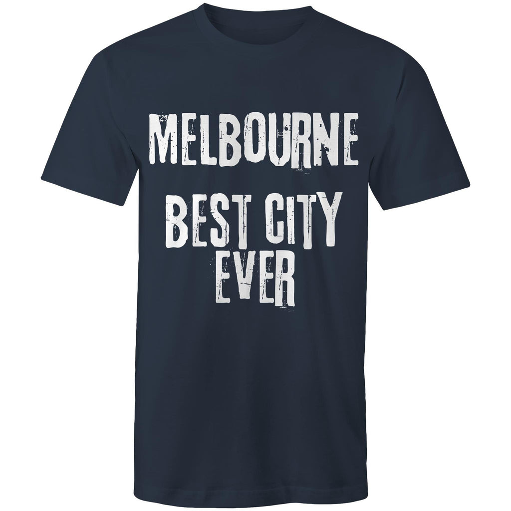 Men's T-shirt "Melbourne Best City Ever" Slogan Grunge Tee