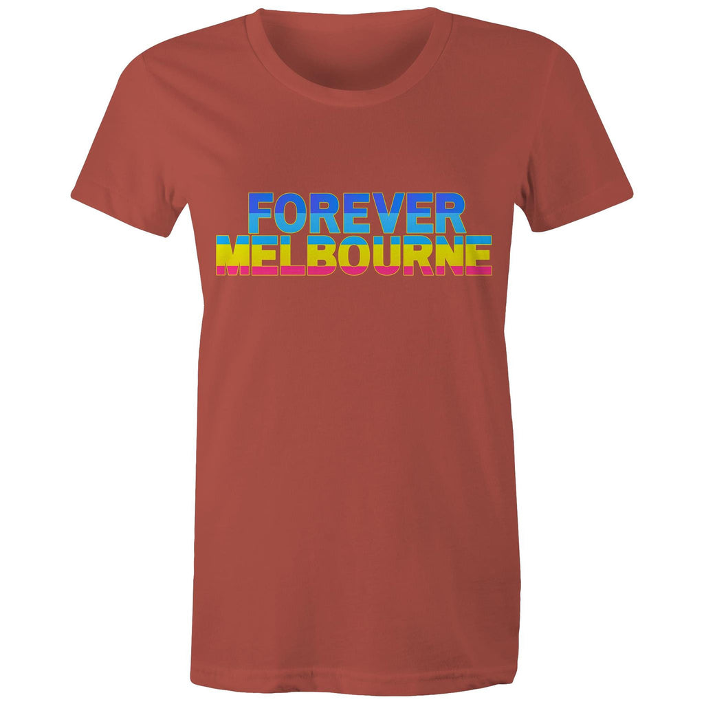 Forever Melbourne - Women's Colourful Rainbow T-shirt