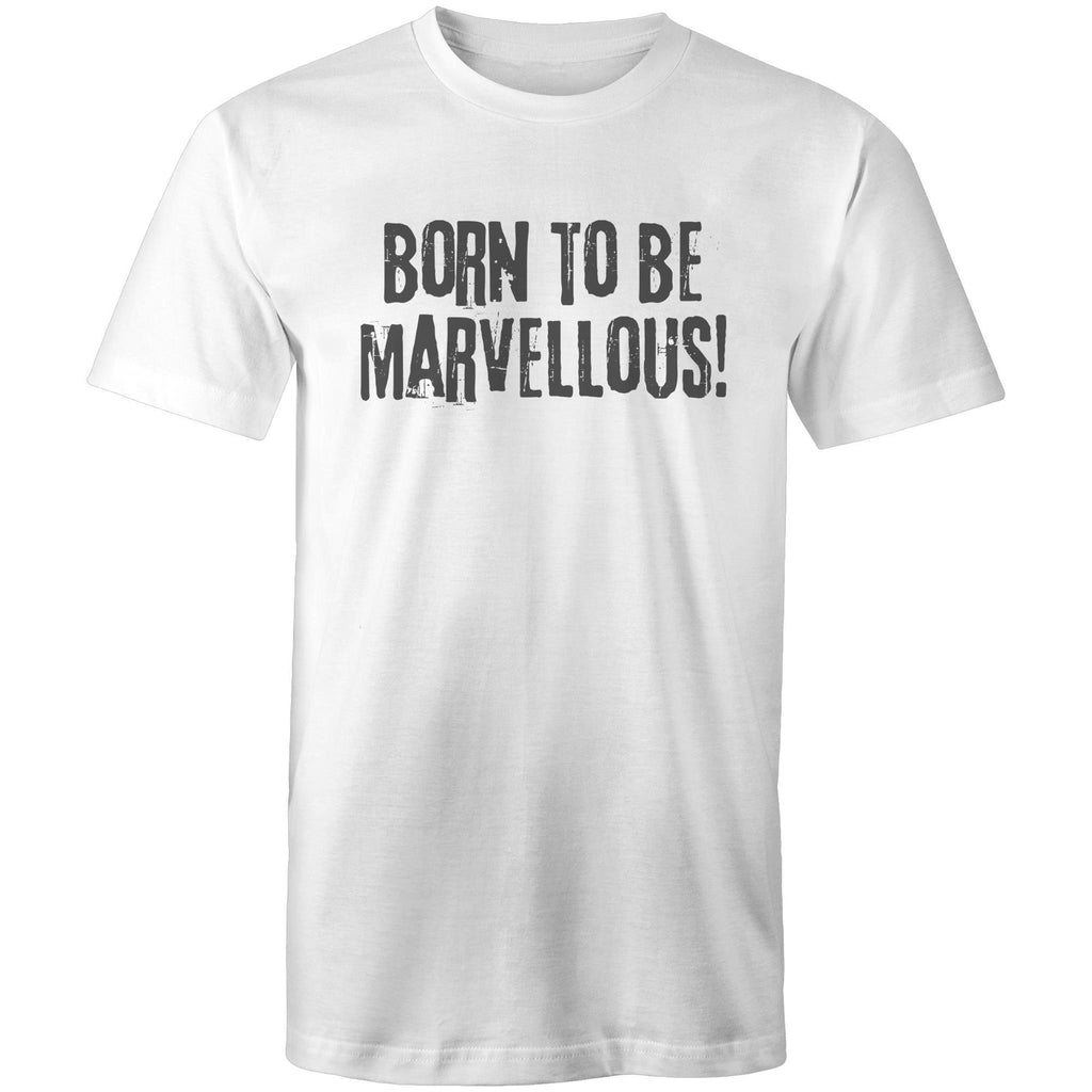 "Born to be marvellous!" Men's T-shirt Motivation Top Inspiration Plus Sizes