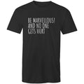 Men's T-shirt "Be Marvellous No One Gets Hurt" - Positive Motivational Top