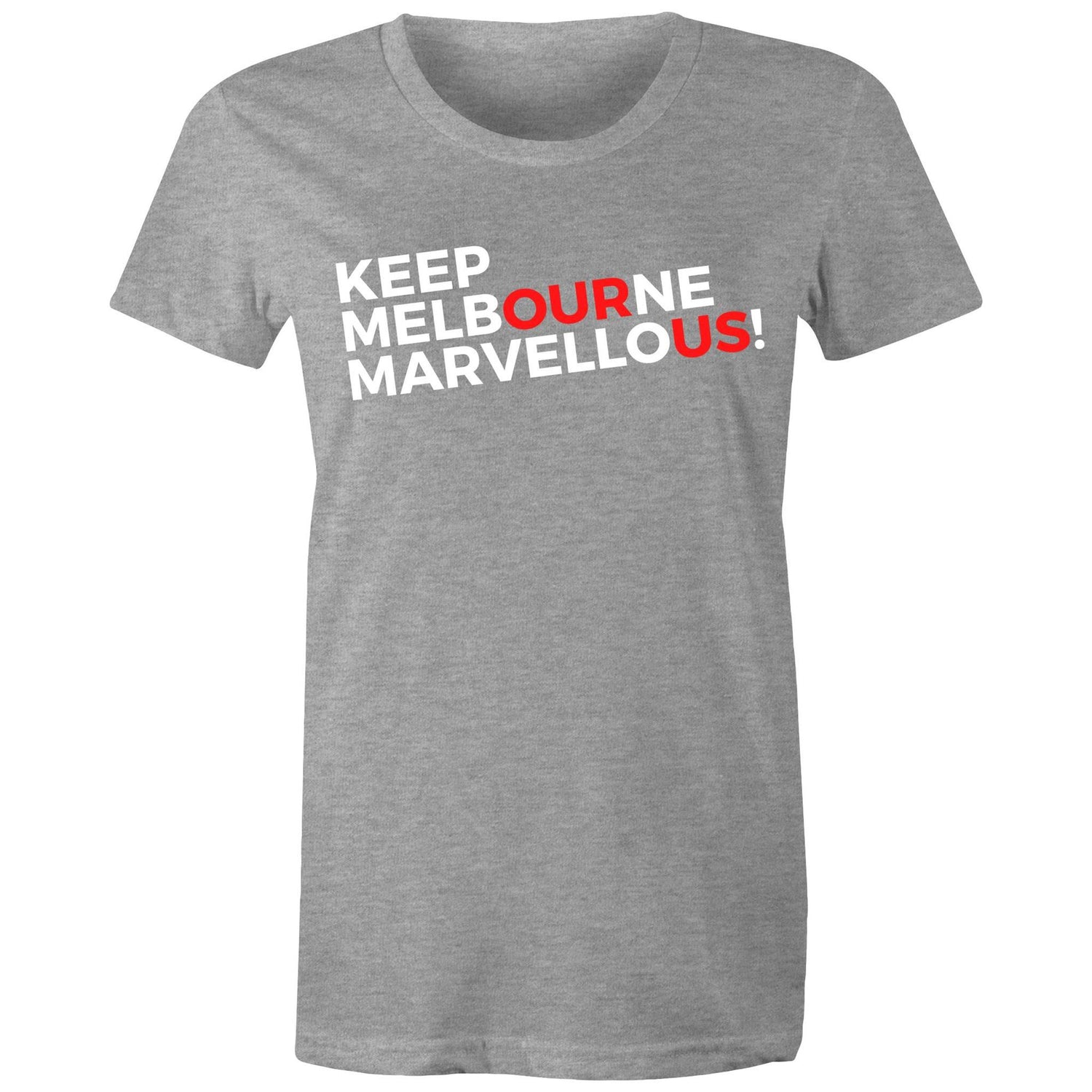 Keep Melbourne Marvellous! - Women's T-shirt Printed Slogan