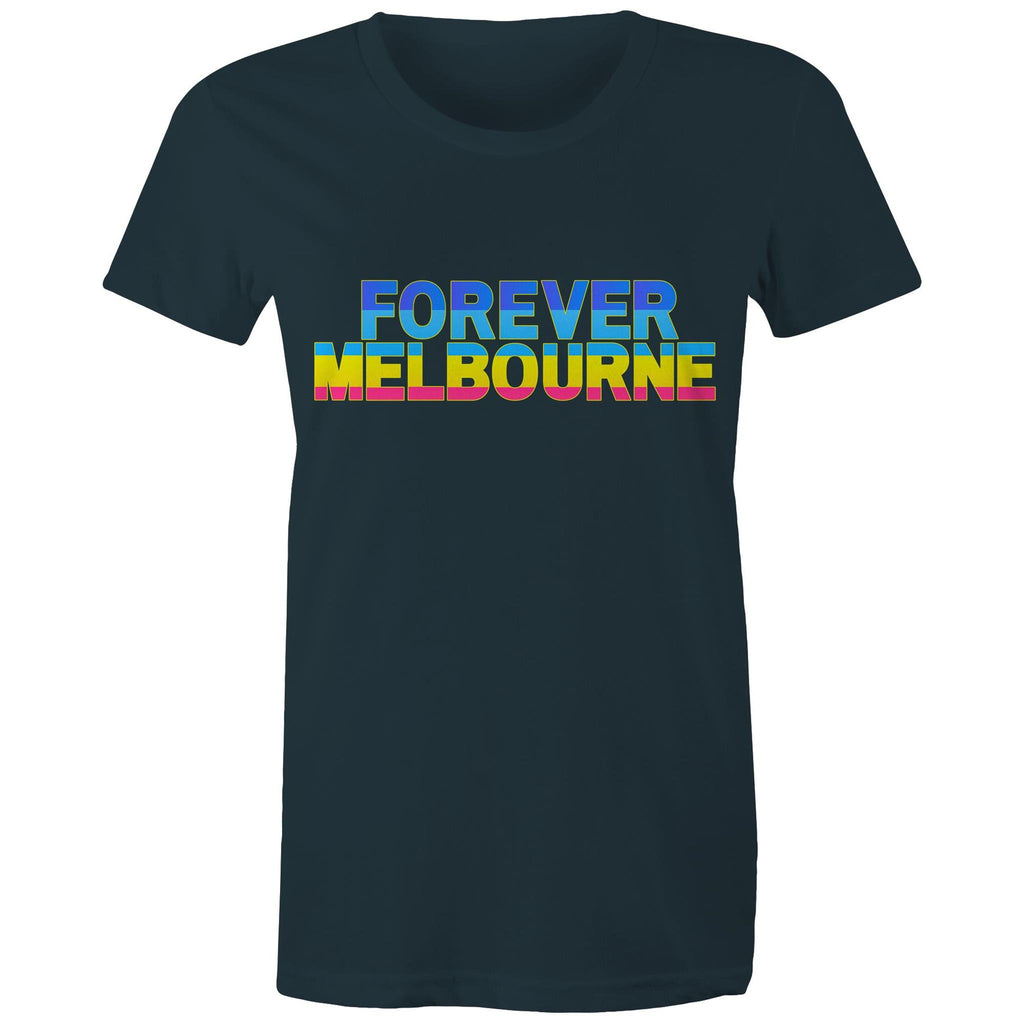 Forever Melbourne - Women's Colourful Rainbow T-shirt