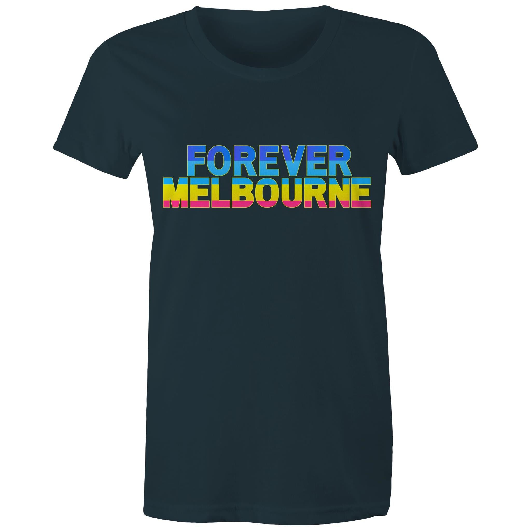 Forever Melbourne - Women's Colourful Rainbow T-shirt