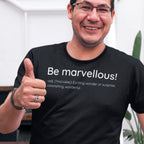 Be Marvellous! Dictionary Definition - Men's T-shirt Motivation Slogan Plus Sizes