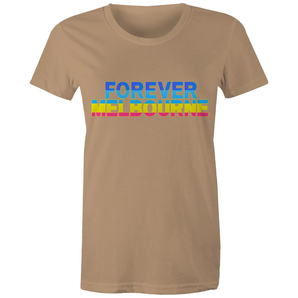 Forever Melbourne - Women's Colourful Rainbow T-shirt