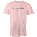 Be Marvellous! Dictionary Definition - Men's T-shirt Motivation Slogan Plus Sizes