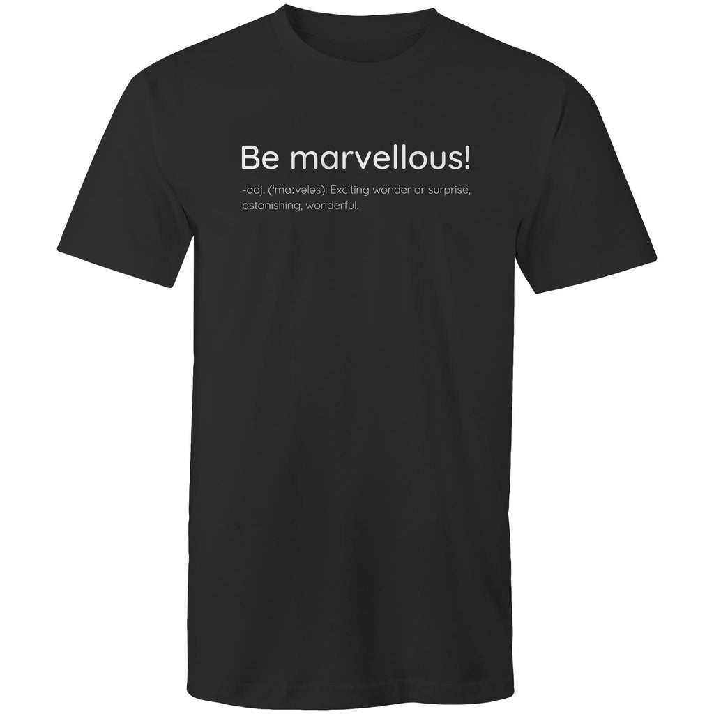 Be Marvellous! Dictionary Definition - Men's T-shirt Motivation Slogan Plus Sizes