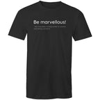 Be Marvellous! Dictionary Definition - Men's T-shirt Motivation Slogan Plus Sizes