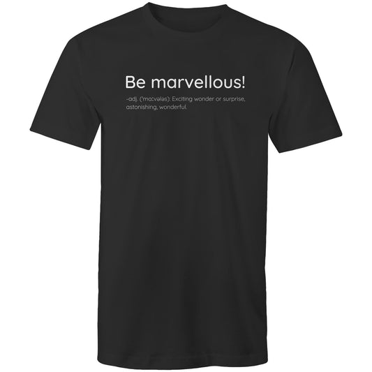 Be Marvellous! Dictionary Definition - Men's T-shirt Motivation Slogan Plus Sizes-Keep Melbourne Marvellous Official Store