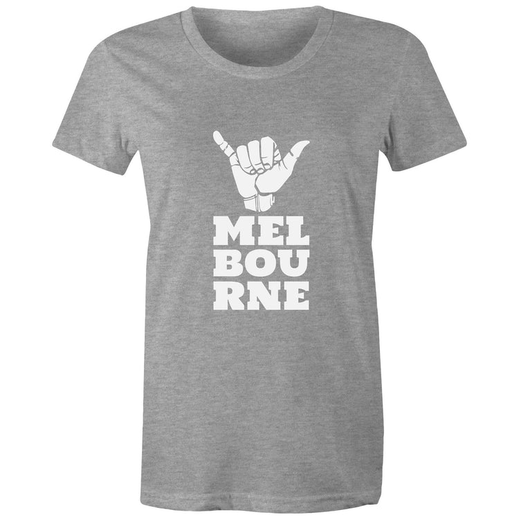 Trendy "Melbourne Shaka" Hand Gesture - Women's T-shirt Ladies Design Tee