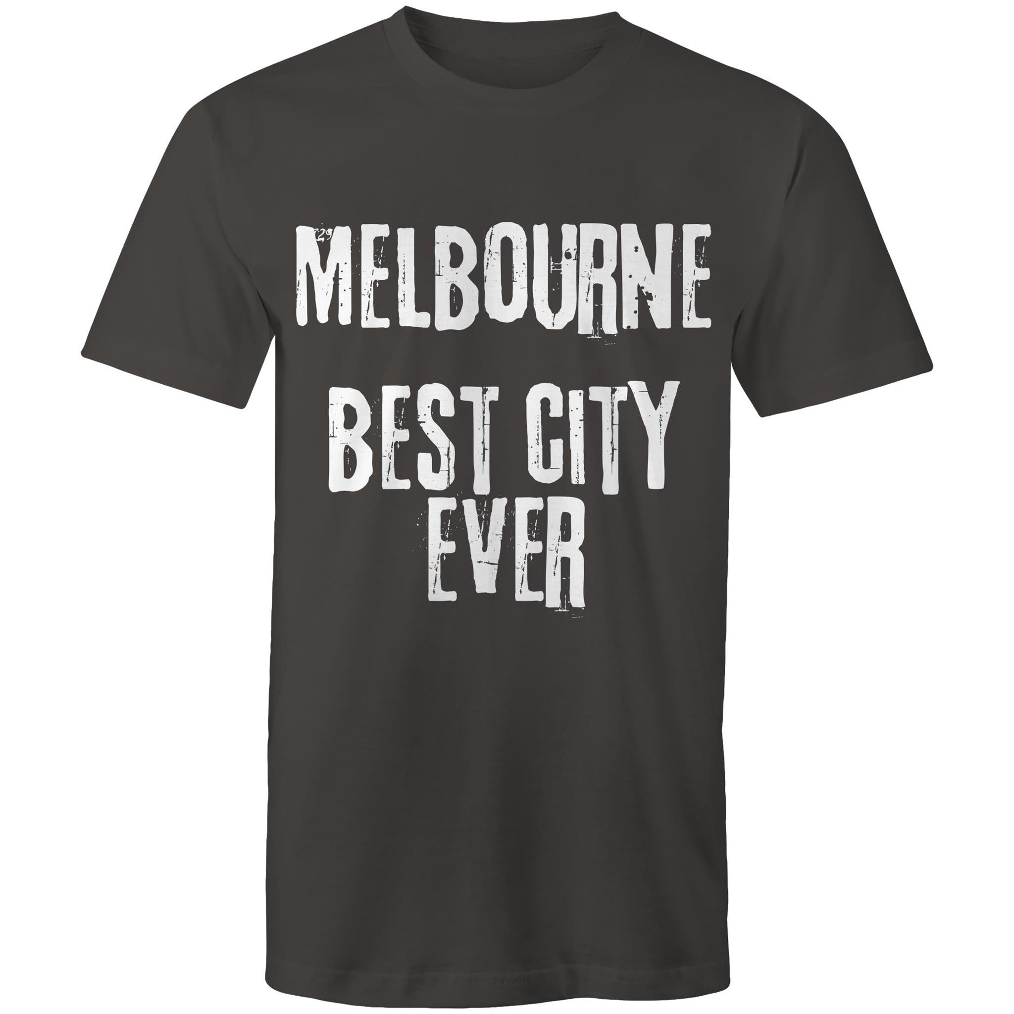 Men's T-shirt "Melbourne Best City Ever" Slogan Grunge Tee