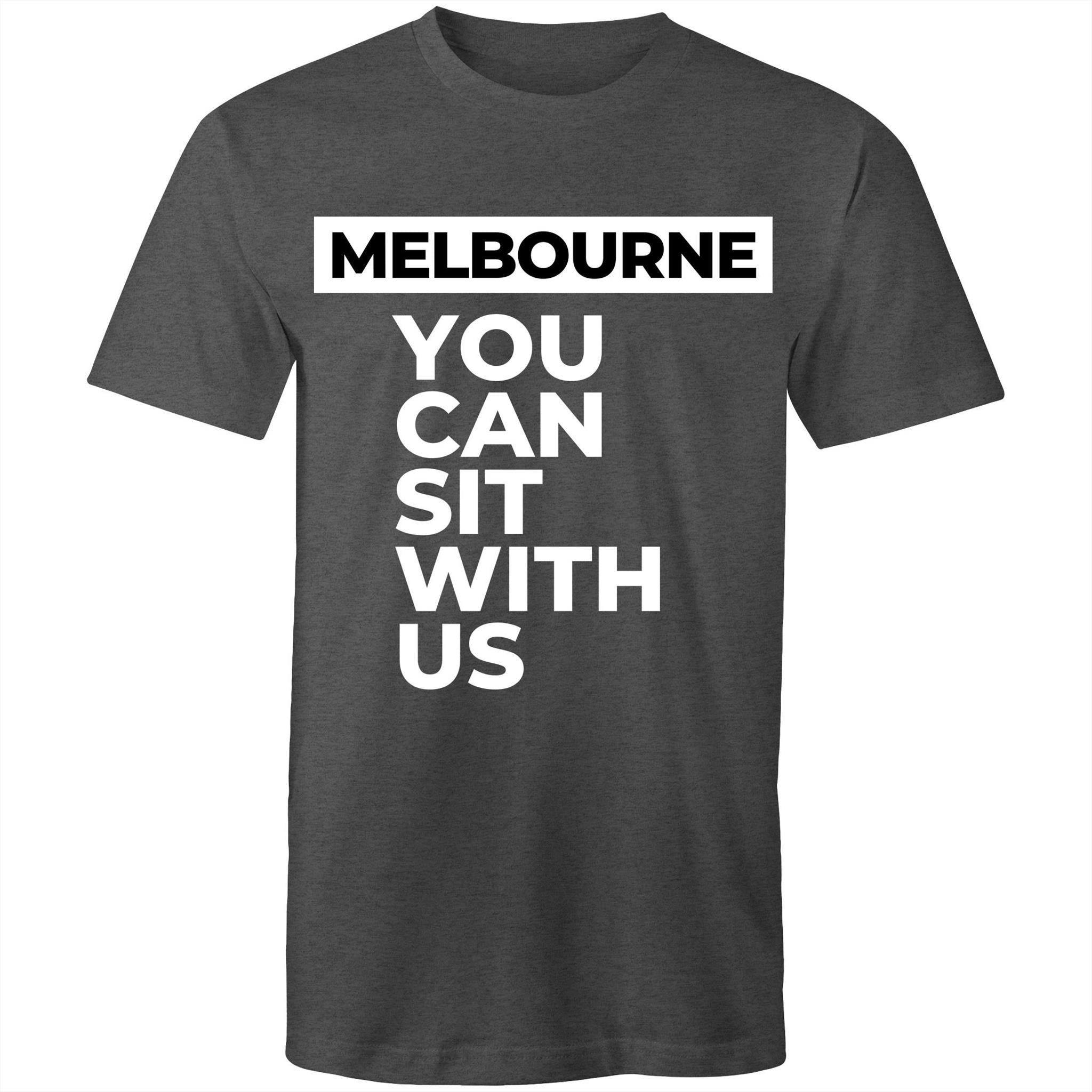 Funny Men's Melbourne T-shirt "Sit With Us" Plus Sizes