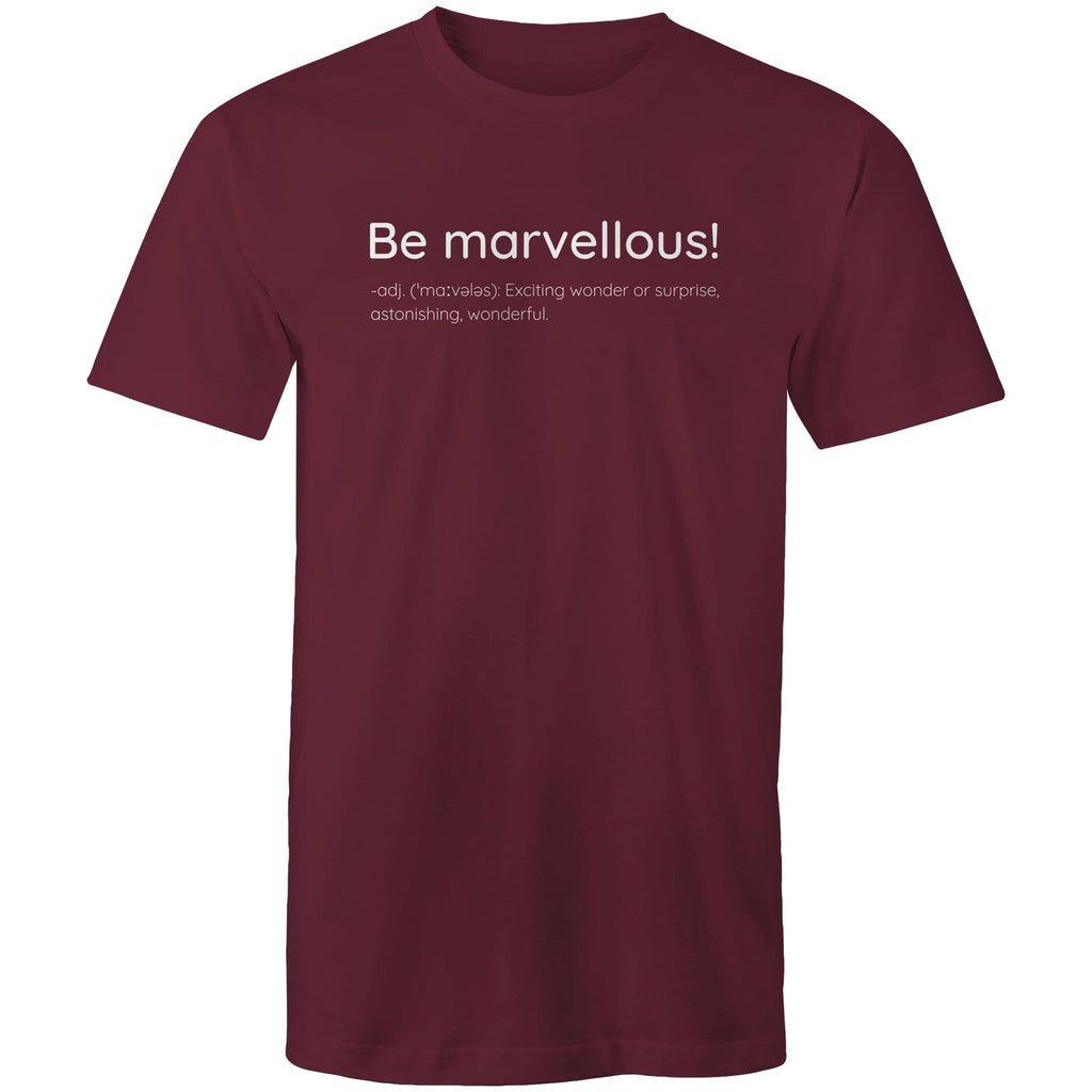 Be Marvellous! Dictionary Definition - Men's T-shirt Motivation Slogan Plus Sizes