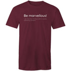 Be Marvellous! Dictionary Definition - Men's T-shirt Motivation Slogan Plus Sizes