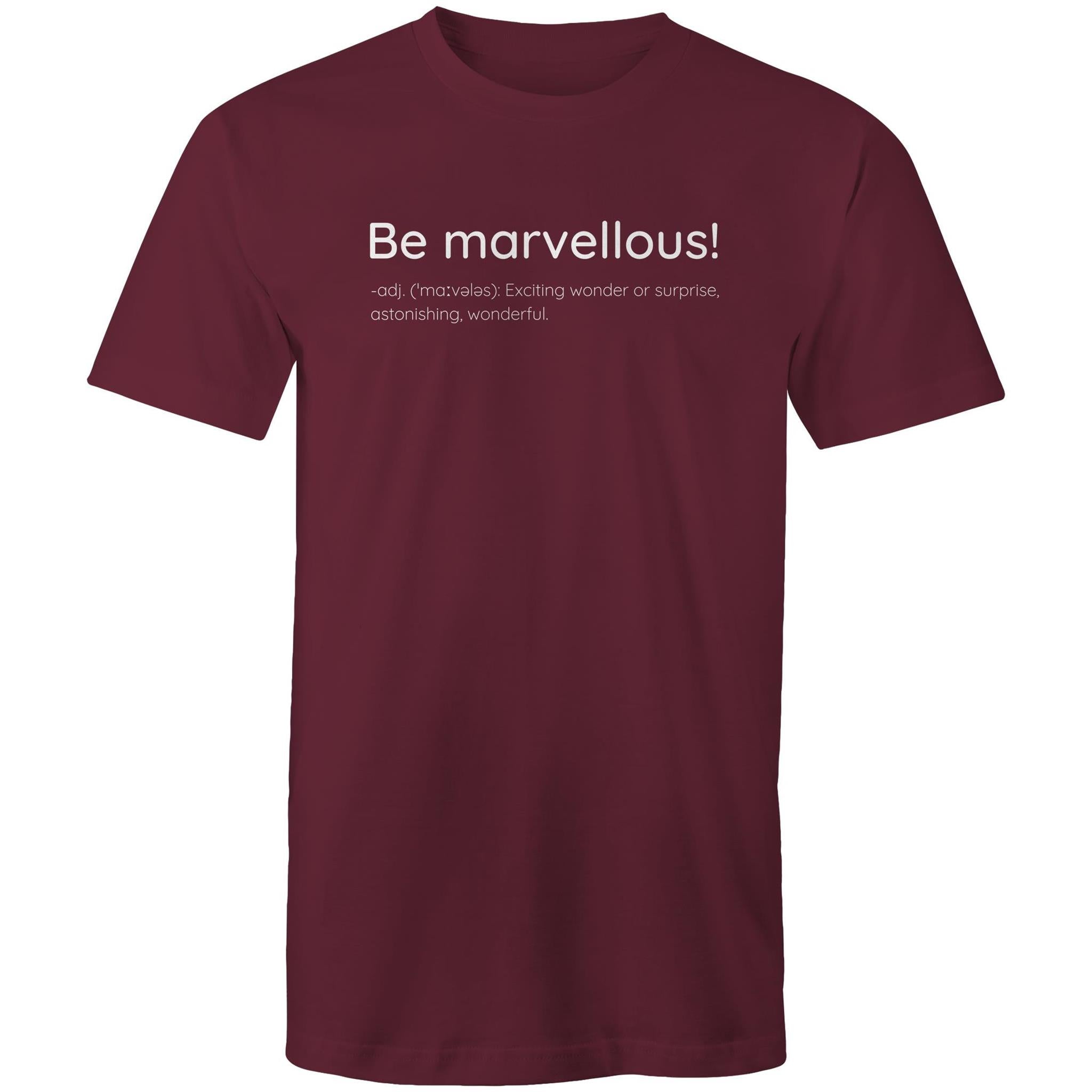 Be Marvellous! Dictionary Definition - Men's T-shirt Motivation Slogan Plus Sizes