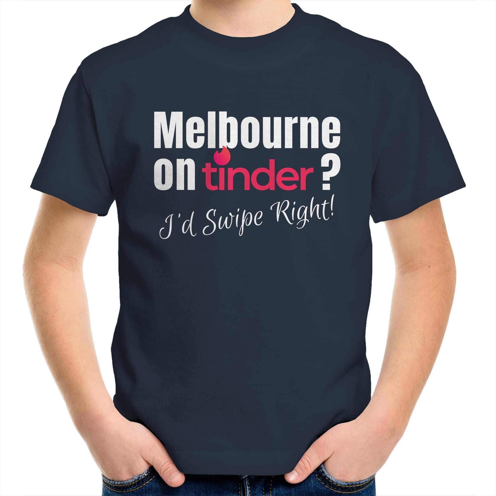 Funny Kids T-shirt Melbourne Tinder Dating App - Slogan Tee