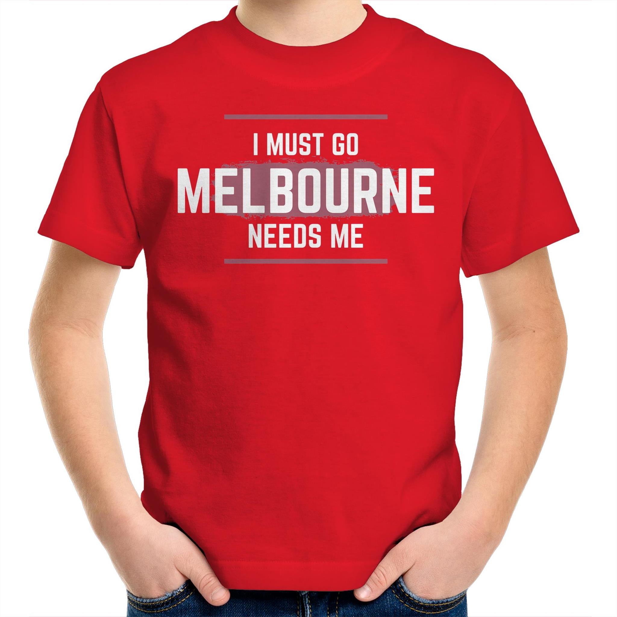 Funny Kids Superhero T-shirt "Melbourne Needs Me" Unisex Tee