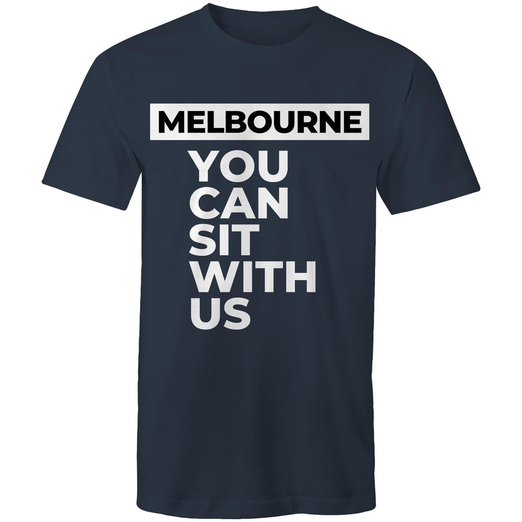 Funny Men's Melbourne T-shirt "Sit With Us" Plus Sizes