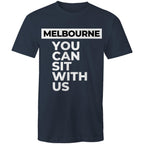 Funny Men's Melbourne T-shirt "Sit With Us" Plus Sizes