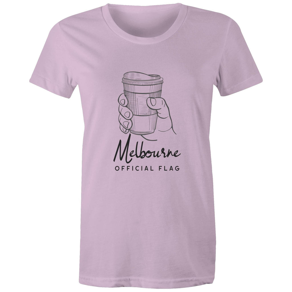 "Melbourne Official Flag" Funny T-shirt Takeaway Coffee Cup Women's Top