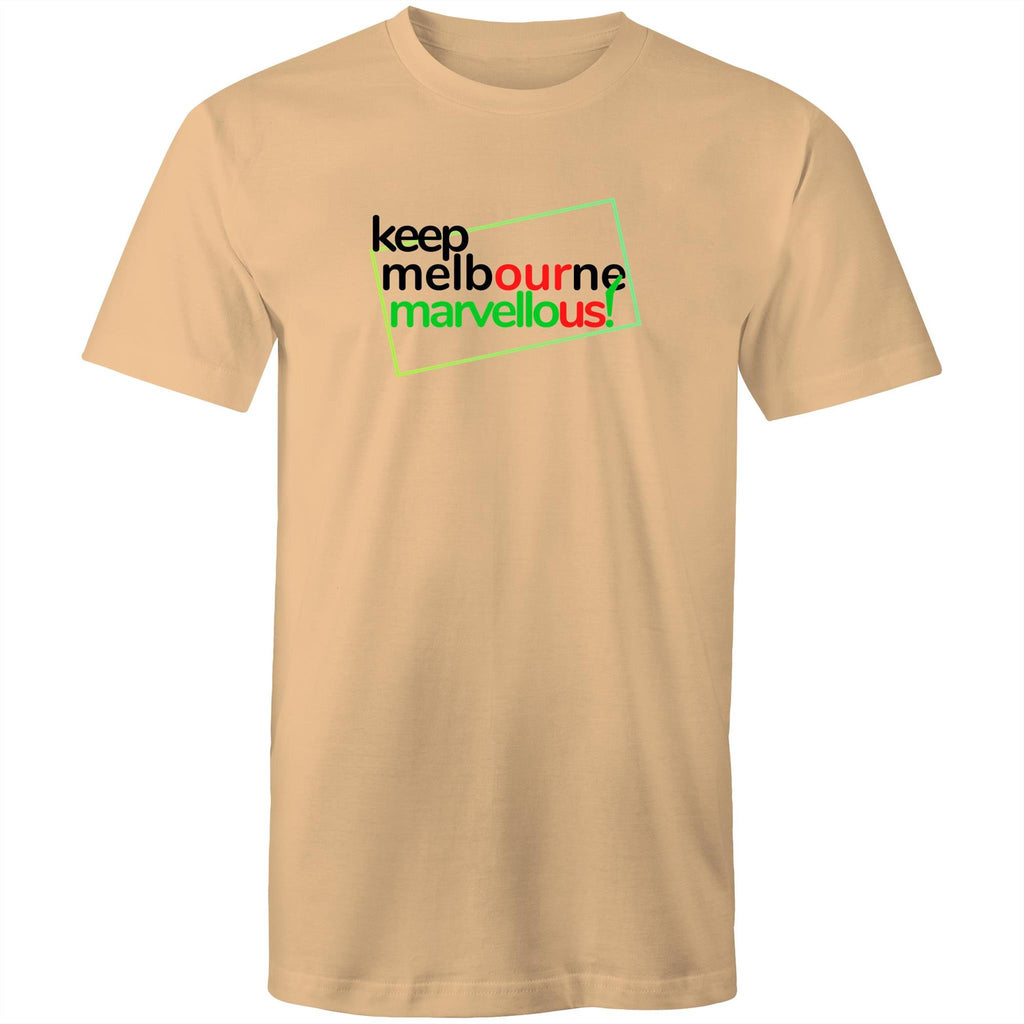 Men's T-shirt Keep Melbourne Marvellous - Hoddle Grid Design Plus Sizes