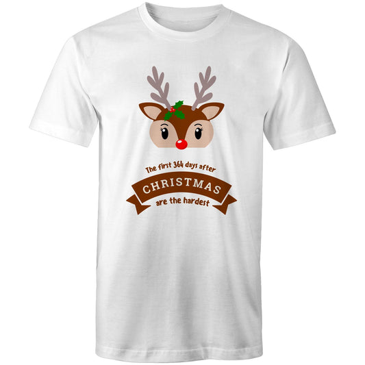 Christmas - The First 364 Days After Xmas Are The Hardest - Funny Slogan Men's T-Shirt