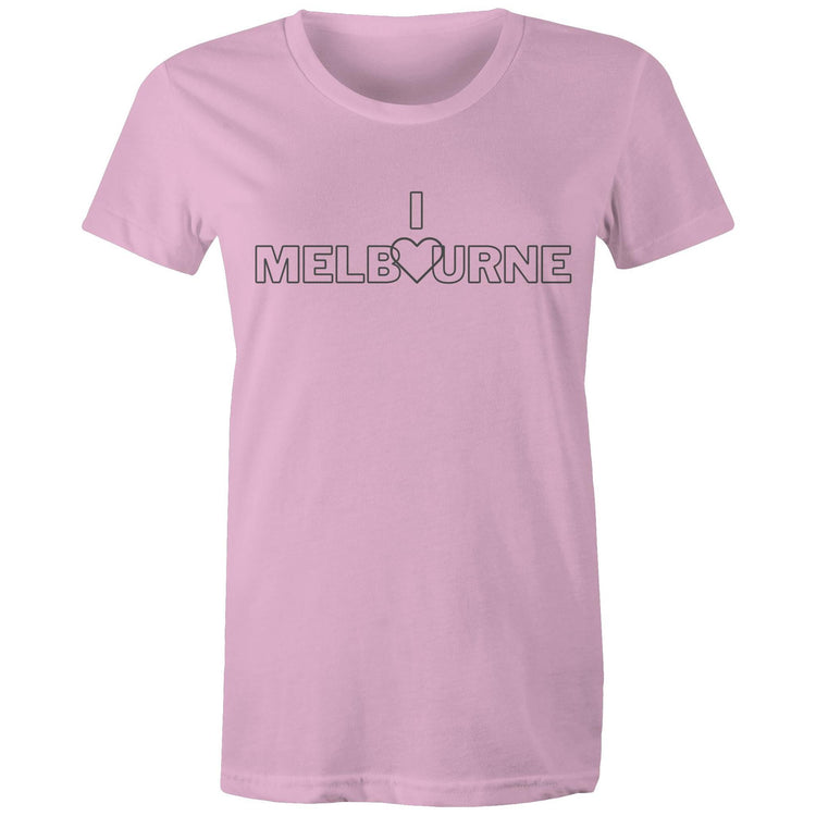 I Love 🤍 Melbourne - Women's Ladies Slogan T-shirt