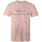 Funny Men's T-shirt Melbourne Marriage Proposal - Slogan Tee Plus Sizes