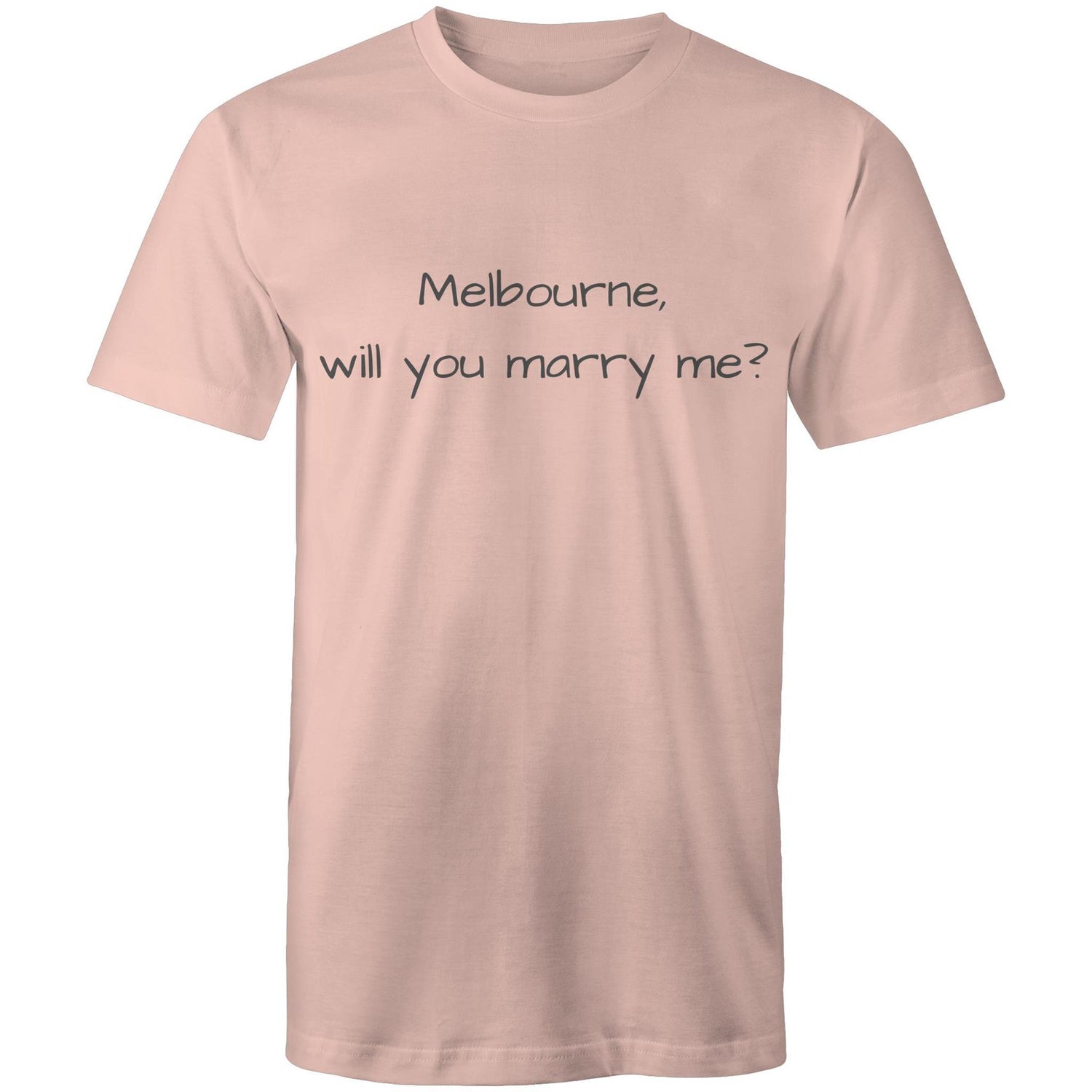 Funny Men's T-shirt "Melbourne, Will You Marry Me?" - Slogan Tee