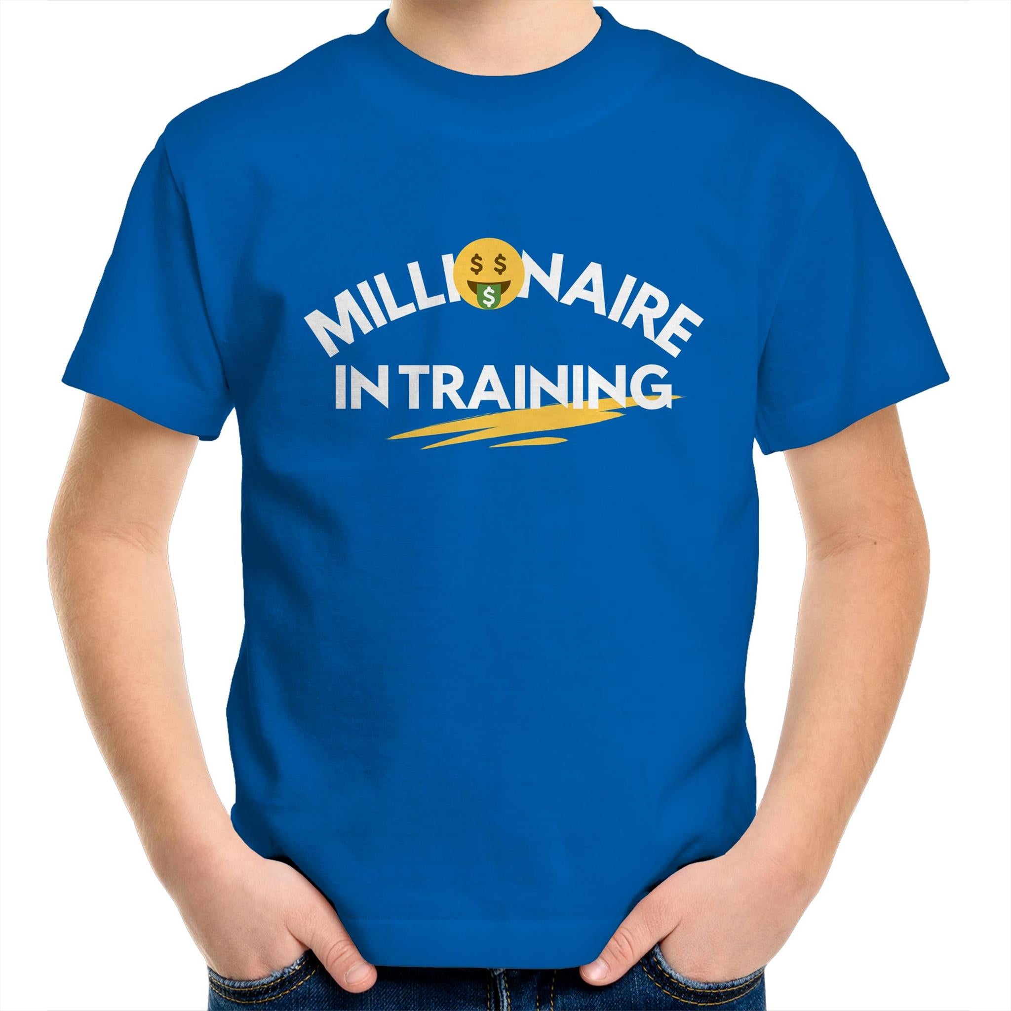 Funny Kids T-shirt "Millionaire In Training" Inspirational Tee