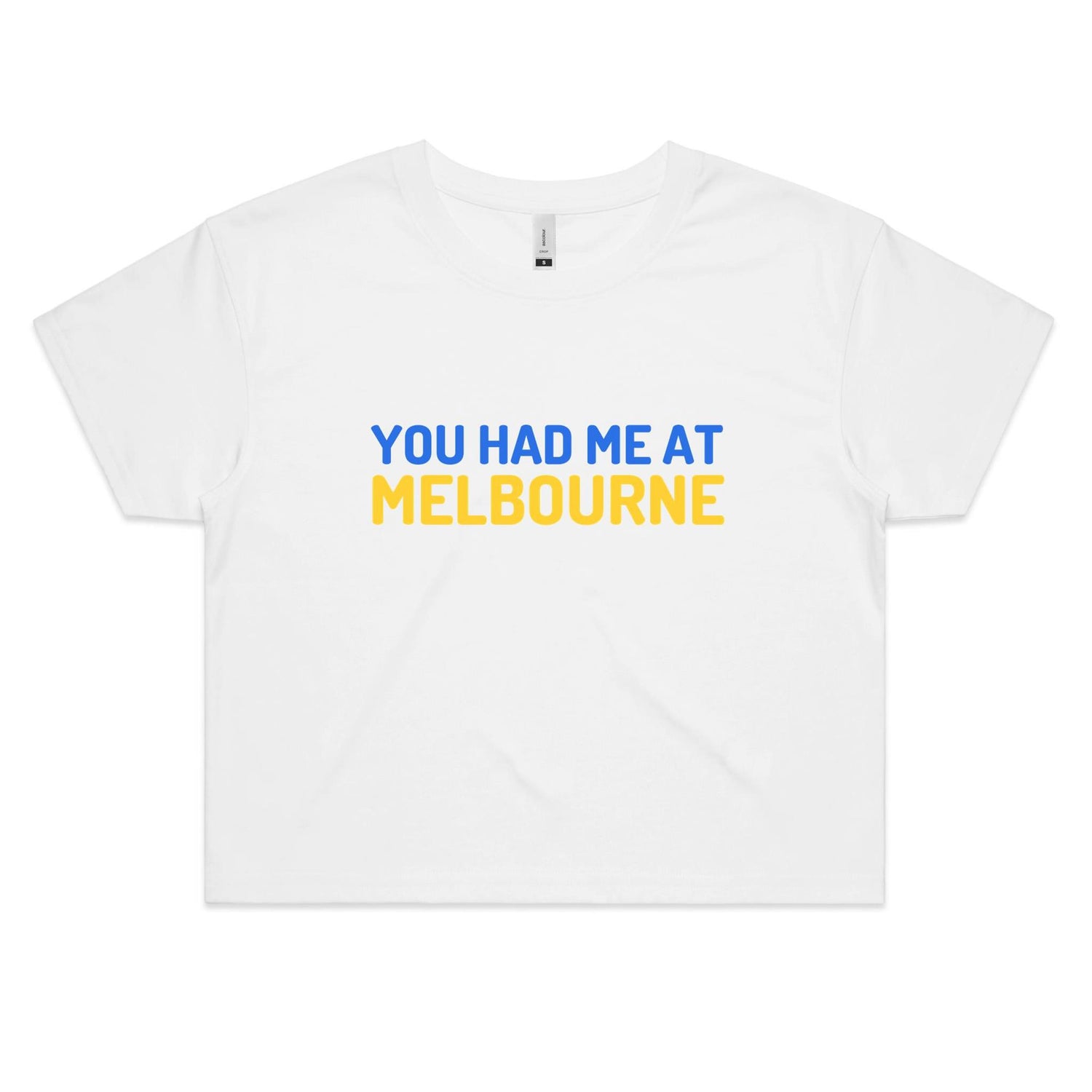 "You Had Me At Melbourne" - Women's Ladies Crop T-shirt Famous Funny Movie Slogan Tee