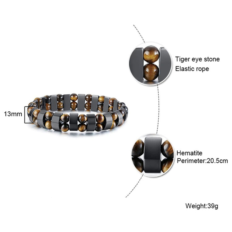 Positive Energy Tiger's Eye / Hematite / Agate Protection Good Luck Healing Bracelet Friendship Jewelry