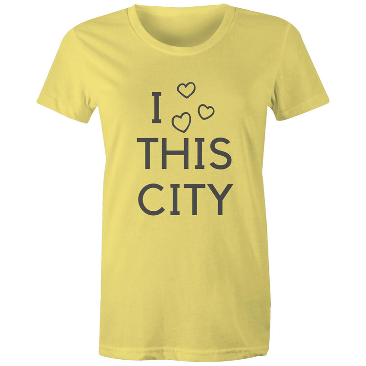 "I 🤍 Love This City" - Women's Statement Slogan Design T-shirt