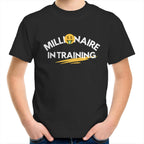 Funny Kids T-shirt "Millionaire In Training" Inspirational Tee