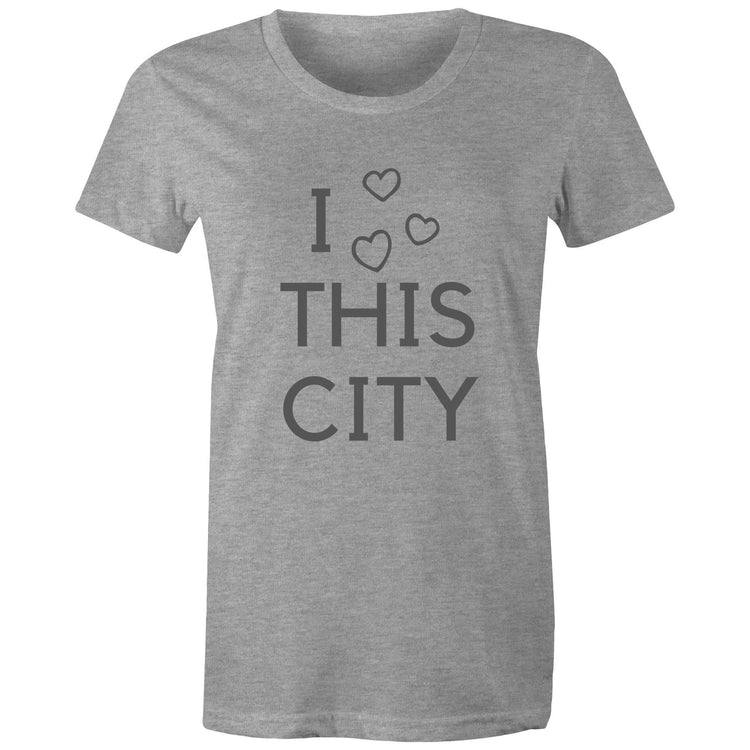 "I 🤍 Love This City" - Women's Statement Slogan Design T-shirt