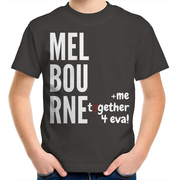 Funny Kids T-shirt "Melbourne & Me Together Forever" - Slogan Tee