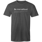 Be Marvellous! Dictionary Definition - Men's T-shirt Motivation Slogan Plus Sizes