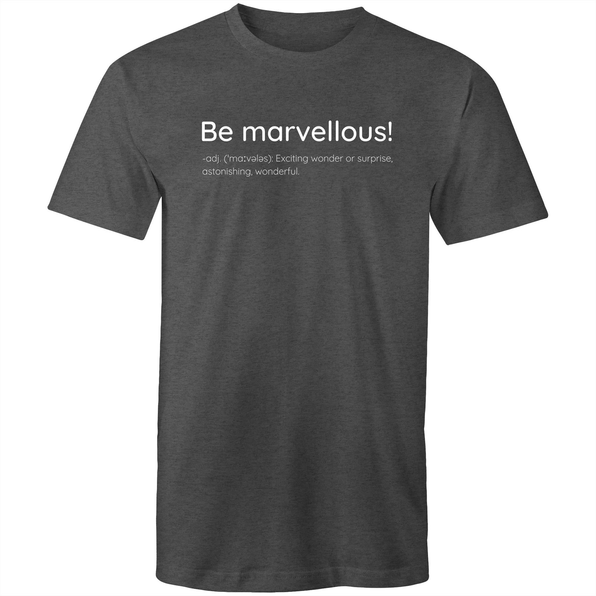 Be Marvellous! Dictionary Definition - Men's T-shirt Motivation Slogan Plus Sizes