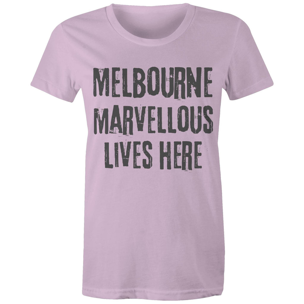 Women's Melbourne T-shirt Marvellous Lives Here