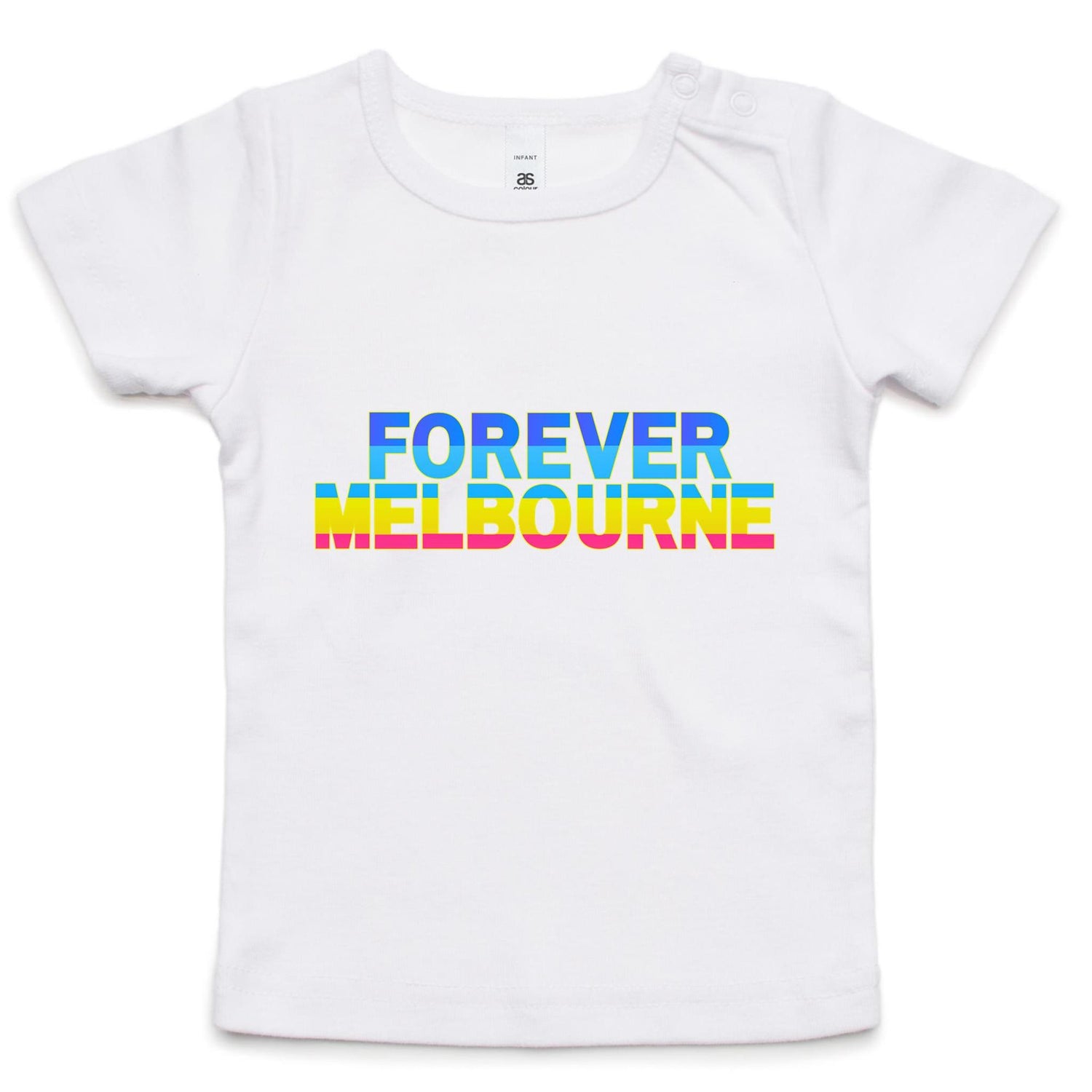 Forever Melbourne - Kids Infant T-shirt Fun Multicolour Rainbow Colourful