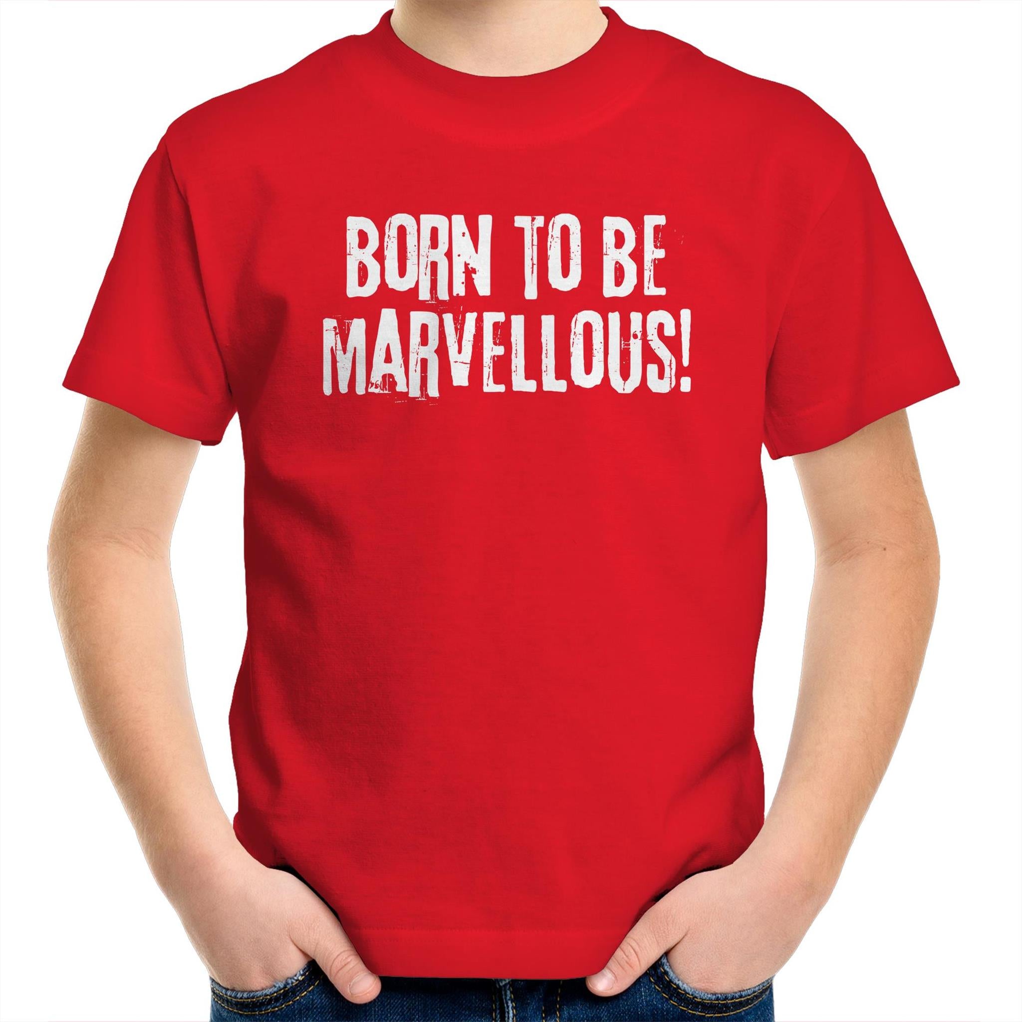 Kids T-shirt "Born To Be Marvellous" Inspiration Motivation Children's Top