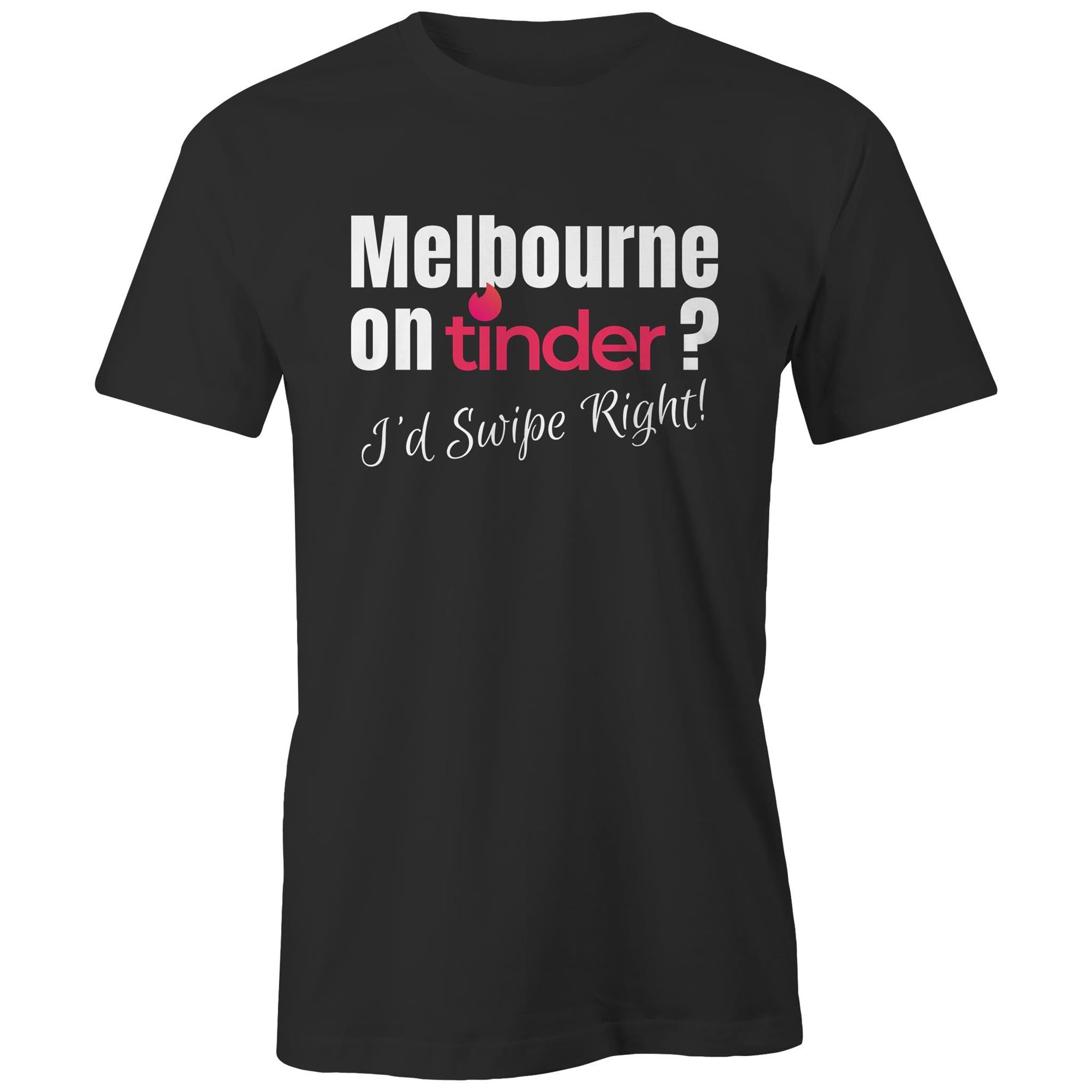 Funny Men's T-shirt Melbourne Tinder Dating App - Date Night Singles Tee