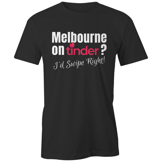 Funny Men's T-shirt Melbourne Tinder Dating App - Date Night Singles Tee-Keep Melbourne Marvellous Official Store