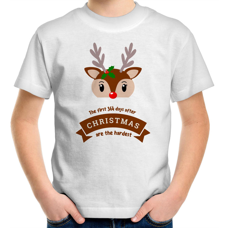 Christmas - The First 364 Days After Are The Hardest - Kids Youth Crew T-Shirt