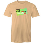 Men's T-shirt "Keep Melbourne Marvellous!" Hoddle Grid Garden State Green Design Plus Sizes Tee