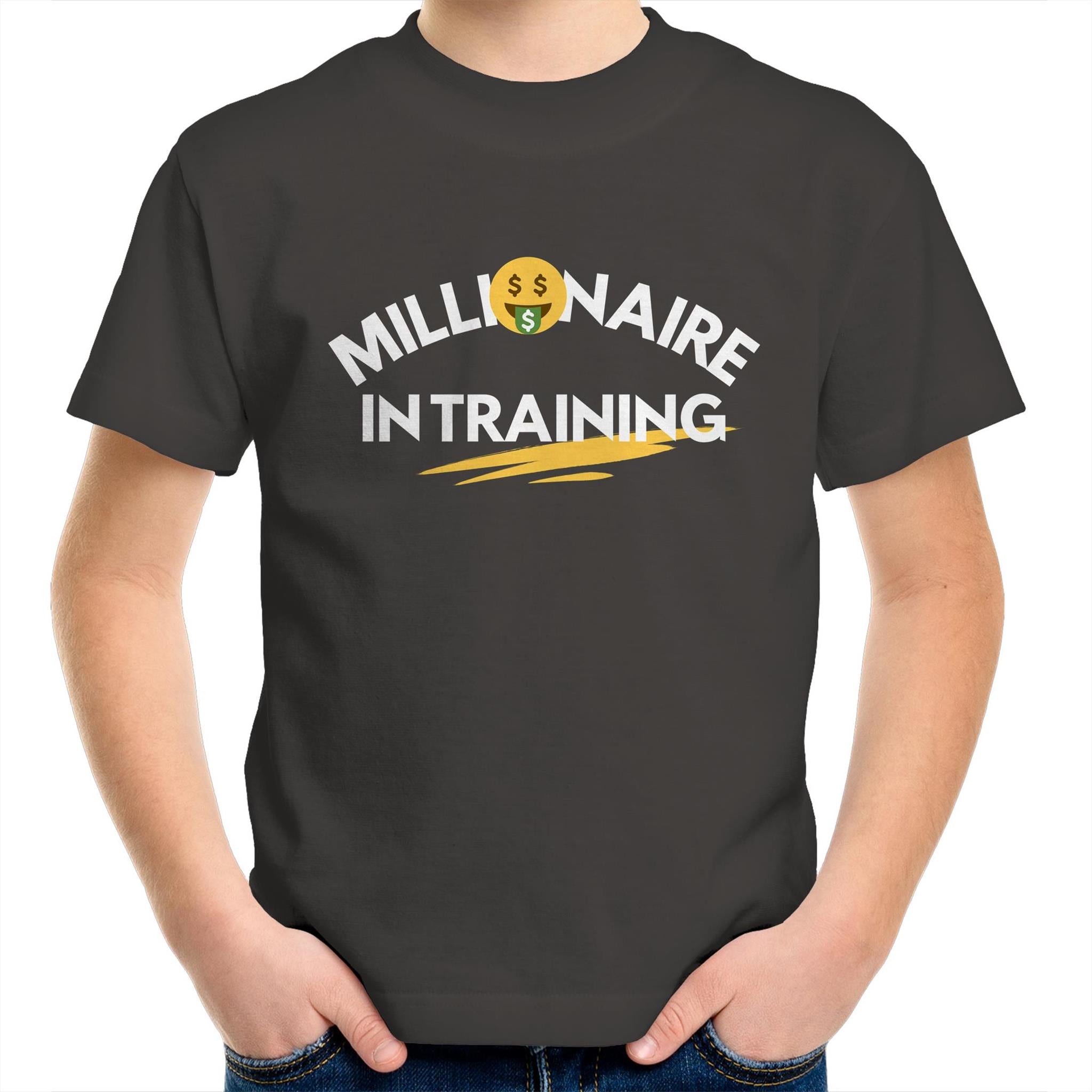 Funny Kids T-shirt "Millionaire In Training" Inspirational Tee