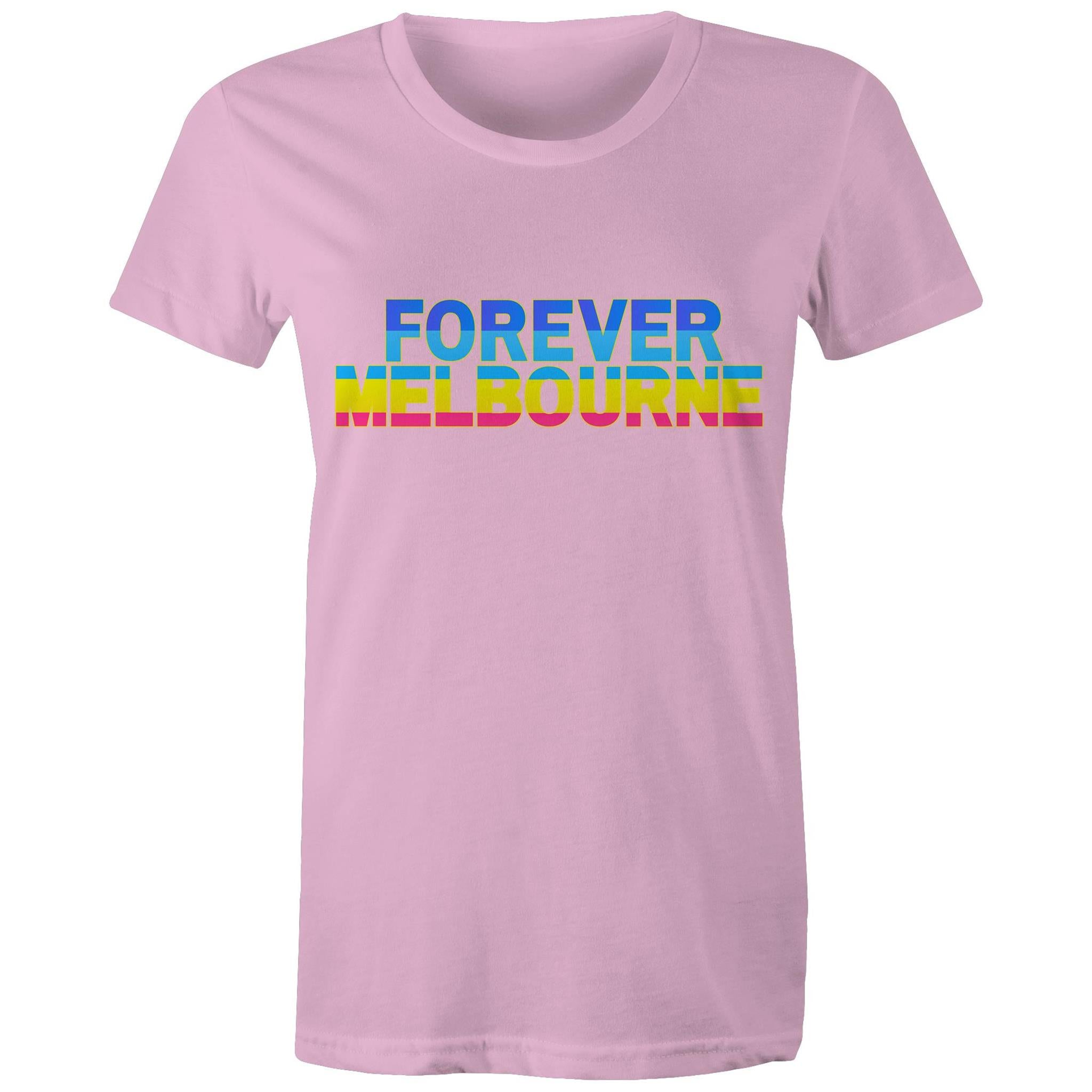 Forever Melbourne - Women's Colourful Rainbow T-shirt