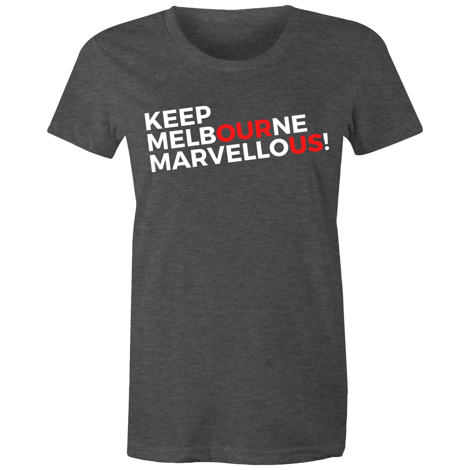 Keep Melbourne Marvellous! - Women's T-shirt Printed Slogan